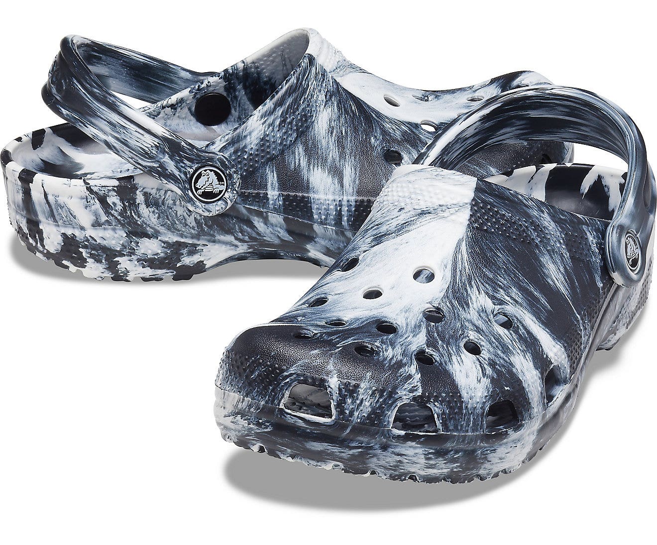 Classic Marbled White/Black Unisex Clog