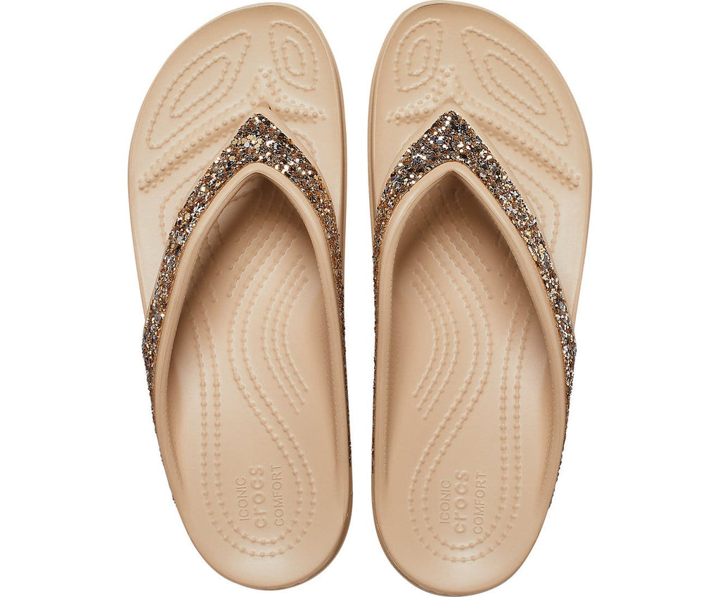 Sloane Glitter Chai/Gold Women Flip