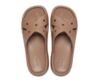 Classic Cross Strap Milk Chocolate Women Slide
