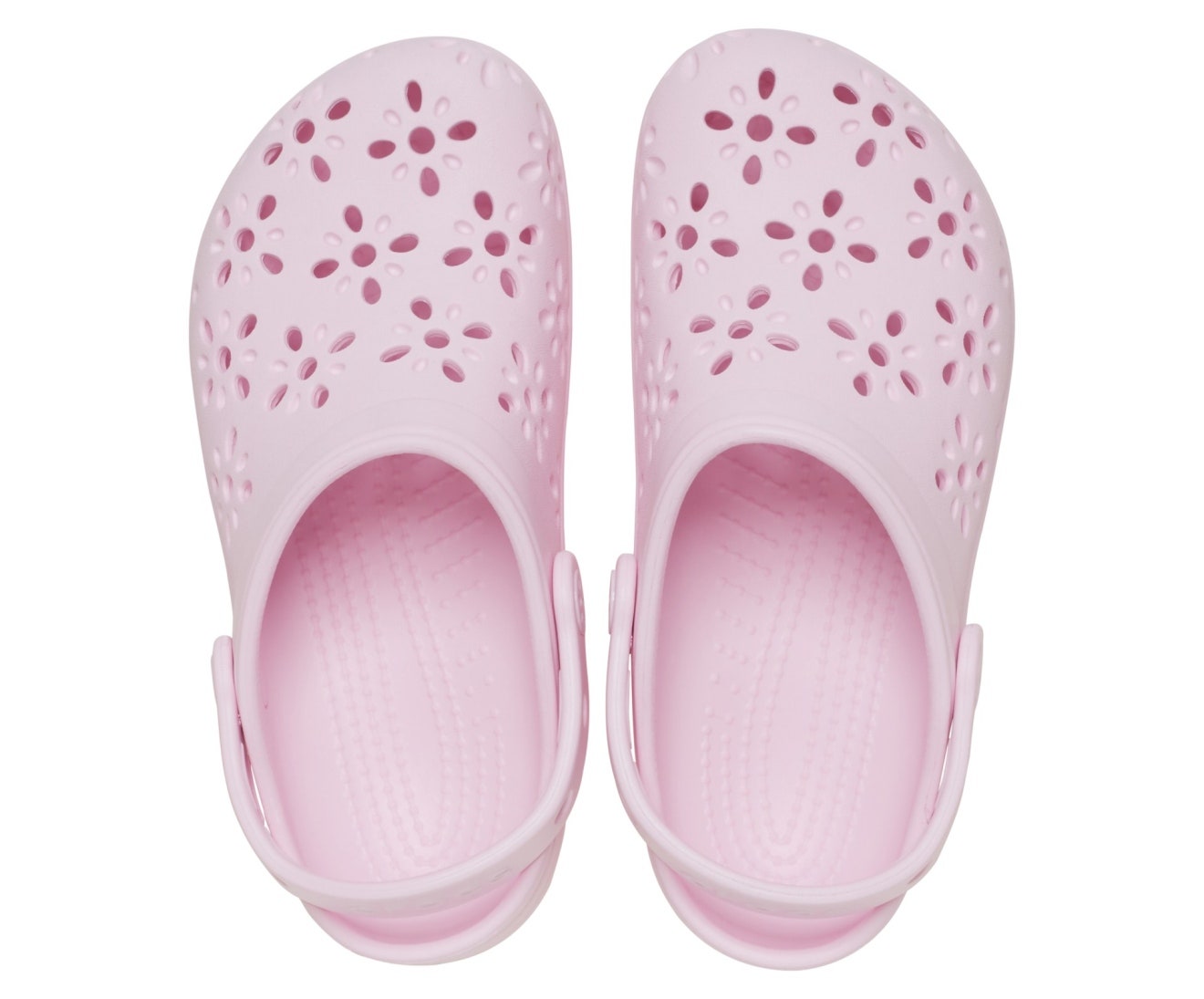 Classic Floral Cut Out Pink Milk Toddler Clog