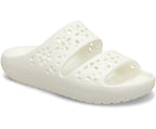 Classic Floral Cutout Chalk Unisex Sandal
