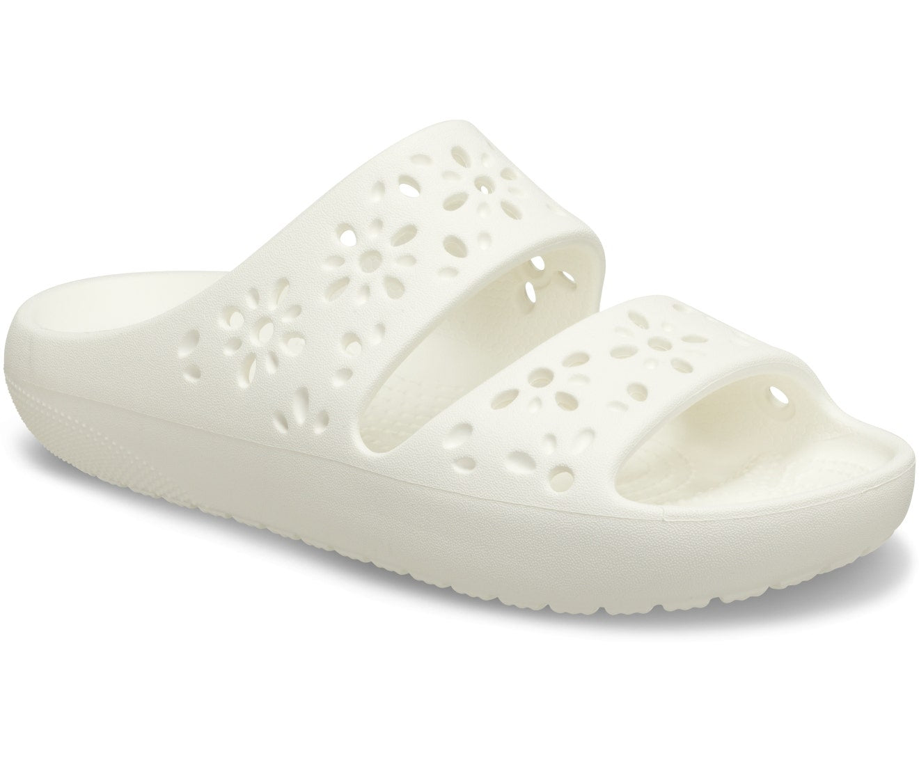 Classic Floral Cutout Chalk Unisex Sandal