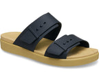 Brooklyn Buckle Low Black/Tan Women Sandal
