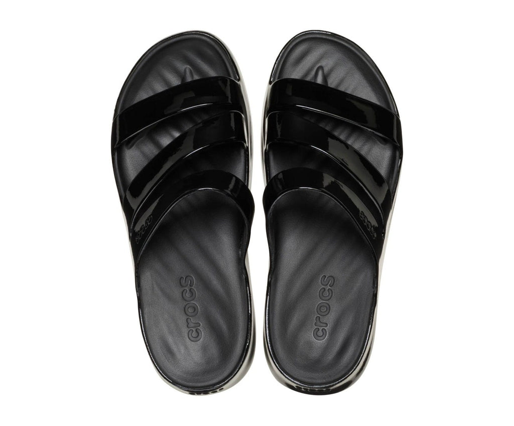 Getaway Patent Strappy Black Women Flip