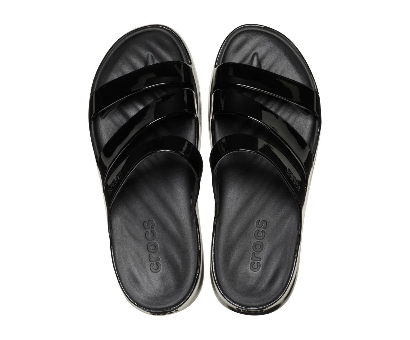 Getaway Patent Strappy Black Women Flip