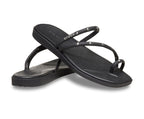 Miami Studded Toe Loop Black Women Sandal