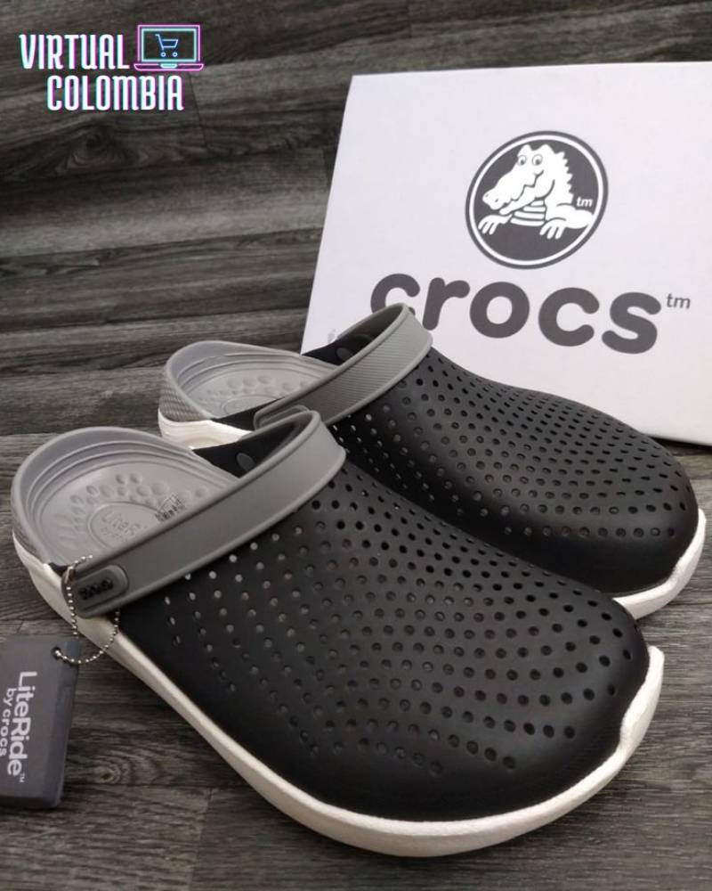 Croc_ss Lite Ride Black White 441