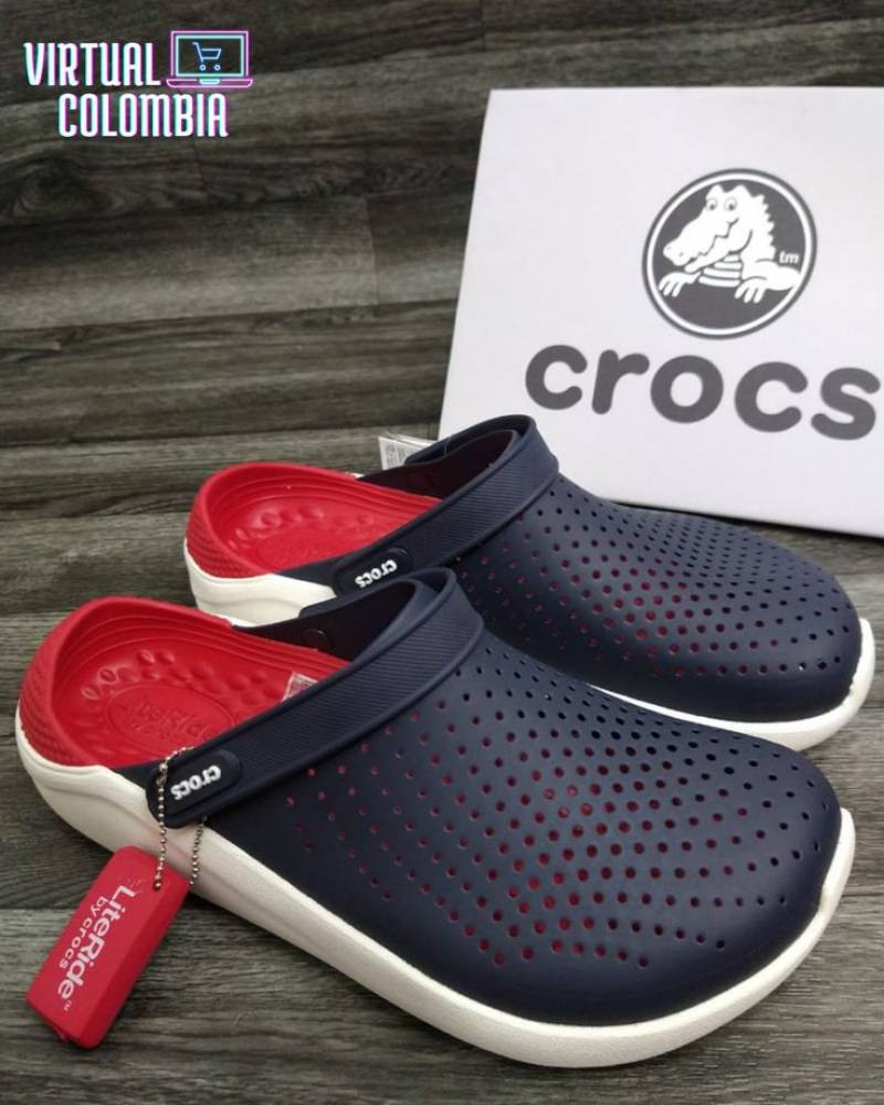 Croc_ss Lite Ride Navy Blue Red 445